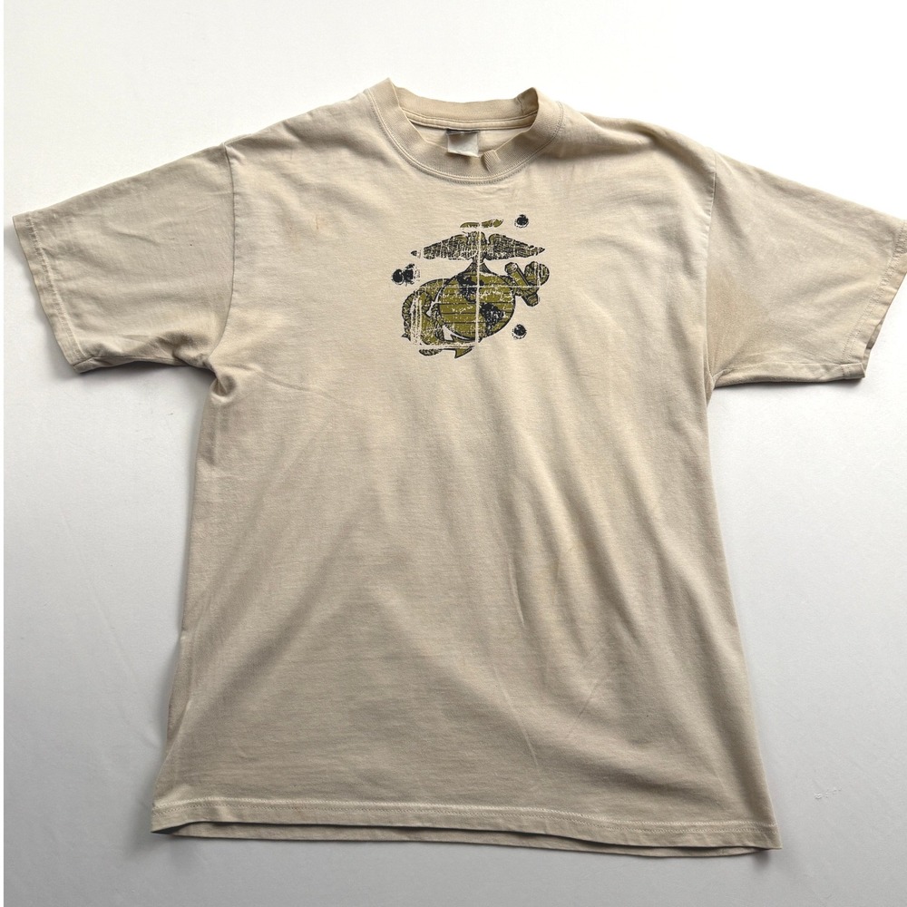 Hanes Beefy-T US Marine Corps Graphic Tee Wanted‎ Poster Military Small